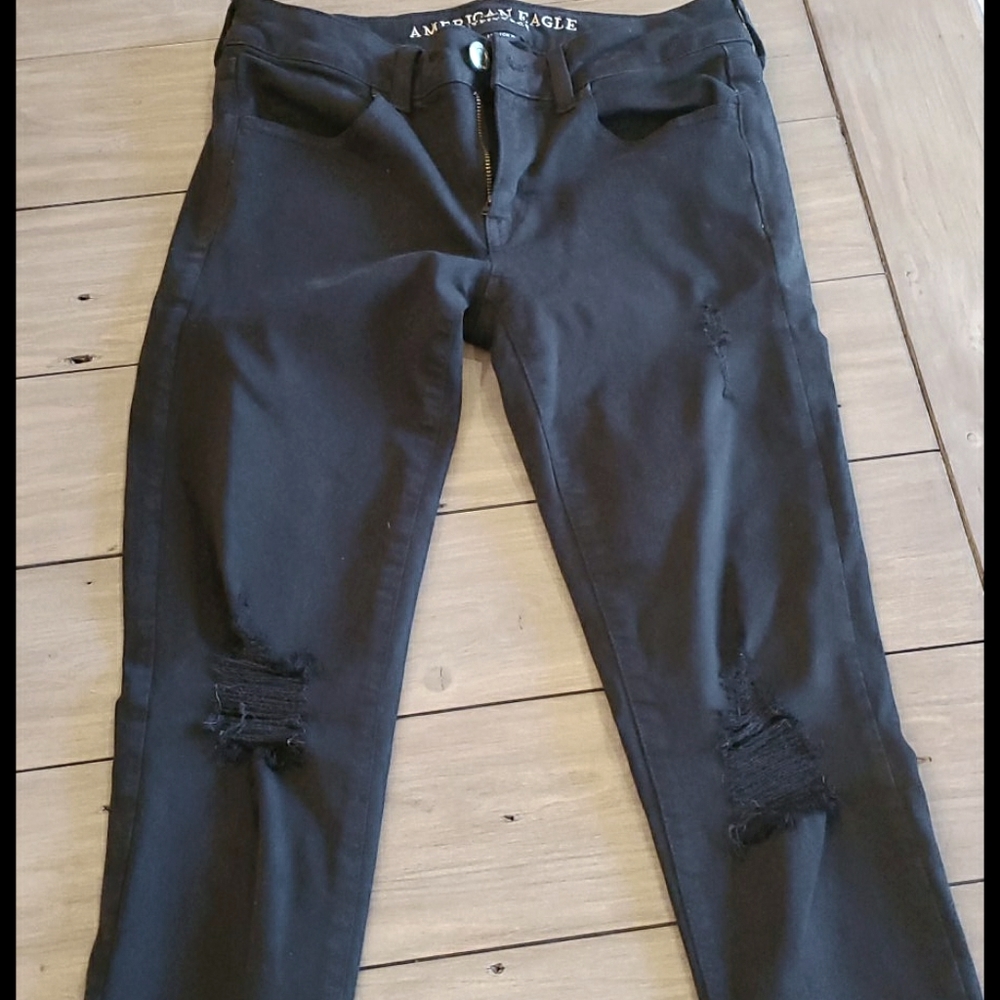 American Eagle Black Jeggings Size 4